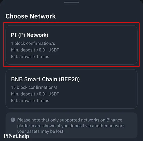 Transferring Pi Coin to Binance Exchange