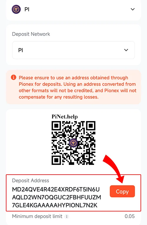 Transferring Pi Coin to Pionex Exchange